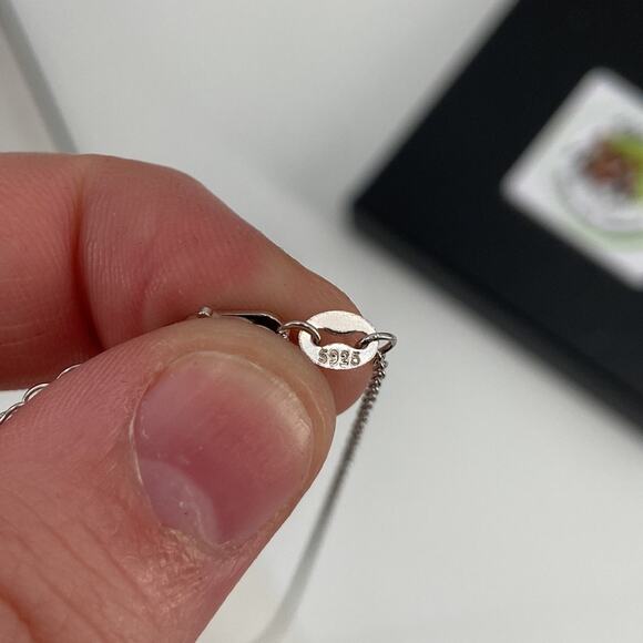 NIB sterling silver abalone cat moon necklace - Picture 5 of 5